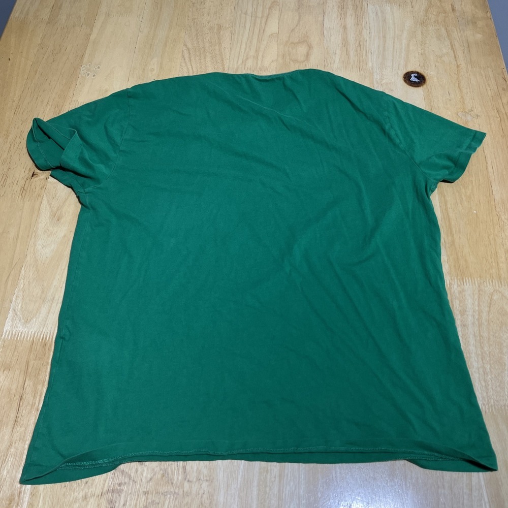 Polo Ralph Lauren Men;s T-Shirt SZ L Crewneck Cotton Green Red Pony - Picture 4 of 8